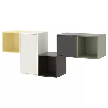 Комбинация шкафов для настенного монтажа, мультиколор, 175х35х70 см, EKET IKEA
