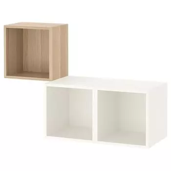 Комбинация шкафов для настенного монтажа, под дуб/белый, 105x35x70 см, EKET IKEA