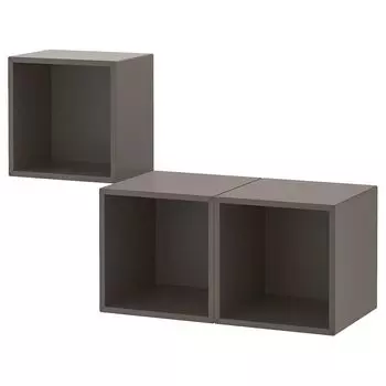 Комбинация шкафов для настенного монтажа, темно-серый, 105х35х70 см, EKET IKEA