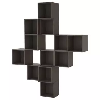 Комбинация шкафов для настенного монтажа, темно-серый, 175х35х210 см, EKET IKEA