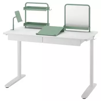 Комбинация стола RELATERA IKEA, 117x60 см, серо-зеленый