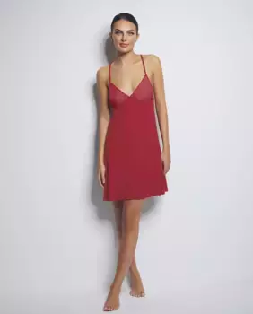 Комбинация женского белья с бретелями Selmark, красный