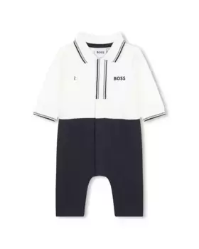 Комбинезон 2-в-1 для мальчика с эффектом хлопка BOSS Kidswear, темно-синий