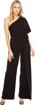 Комбинезон Adrianna Papell One Shoulder Jumpsuit, черный