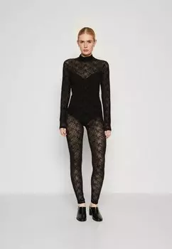 Комбинезон AllSaints FLOCKED CATSUIT, черный