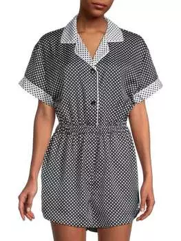 Комбинезон AMUR с принтом в горошек nevaeh, черный/белый