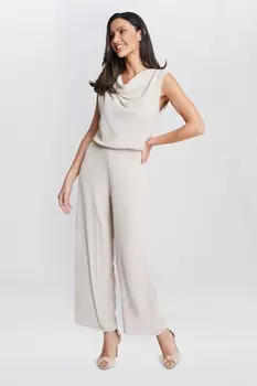 Комбинезон Anaya из крепа Gina Bacconi, бежевый