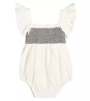 Комбинезон baby bubble из хлопка Suncracy, белый