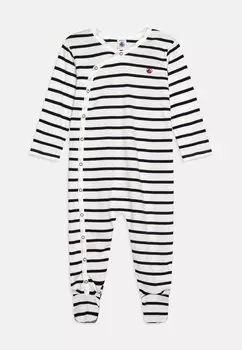 Комбинезон BABY DORS BIEN UNISEX Petit Bateau, цвет marshmallow/smoking