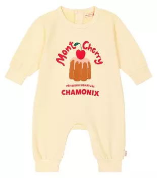 Комбинезон baby mont cherry из хлопка Tinycottons, бежевый