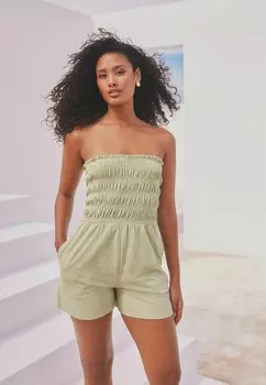 Комбинезон BANDEAU SHIRRED PLAYSUIT PETITE Next, цвет khaki green