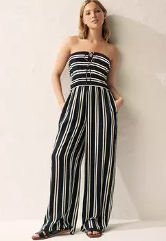 Комбинезон BANDEAU WIDE LEG Next, цвет black white stripe