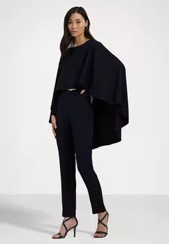 Комбинезон BELTED CAPE GEORGETTE JUMPSUIT Ralph Lauren, синий
