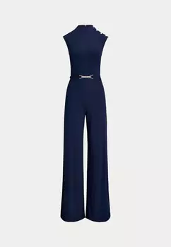 Комбинезон BELTED MOCKNECK JUMPSUIT Ralph Lauren, синий