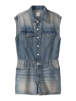 Комбинезон Bershka Jumpsuit, синий деним