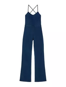 Комбинезон Bershka Jumpsuit, синий деним