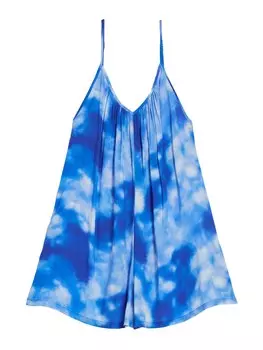 Комбинезон Bershka, синий/бирюзовый