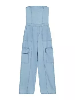 Комбинезон Bershka, светло-синий