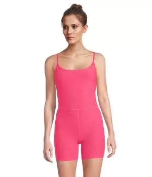 Комбинезон Beyond Yoga Spacedye Keep Pace Biker Jumpsuit, цвет Vivid Pink Heather
