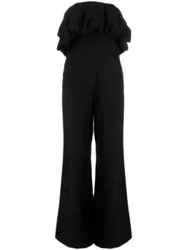 Комбинезон без бретелей с объемной вставкой Simkhai, черный