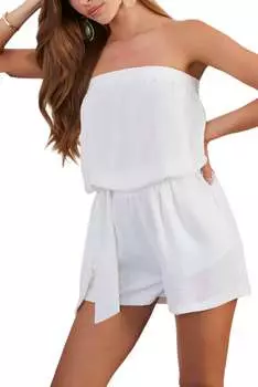 Комбинезон без бретелек Mila белого цвета bishop + young