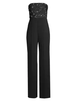 Комбинезон без бретелек Spencer с пайетками Milly, черный