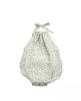 Комбинезон без рукавов для девочки в горошек BABID, зеленый