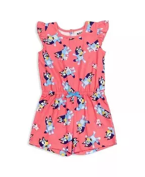 Комбинезон без рукавов из французской махровой ткани для маленьких девочек Bluey, розовый