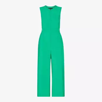 Комбинезон без рукавов Josie из ткани с застежкой-молнией спереди Whistles, зеленый
