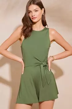 Комбинезон без рукавов с завязками сбоку Lipsy, зеленый