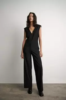 Комбинезон без рукавов ZARA, черный