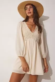 Комбинезон - Бежевый - Классический крой Happiness stanbul, бежевый