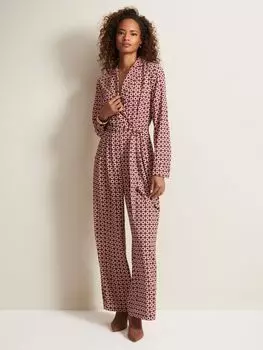 Комбинезон Bianka с широкими штанинами и геометрическим принтом Phase Eight, красный