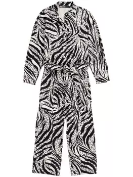 Комбинезон Bimba y Lola с зебровым принтом, черный