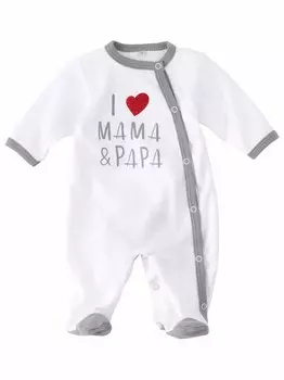 Комбинезон/боди Baby Sweets I love Mama & Papa, белый