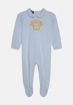 Комбинезон BODYSUIT WITH FEET MEDUSA EMBROIDERY UNISEX Versace, цвет whale blue/oro