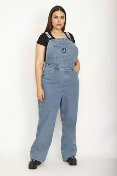 Комбинезон больших размеров - Синий - А-силуэт ans