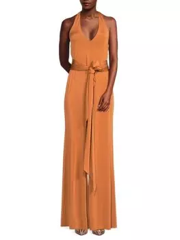 Комбинезон Britten с воротником халтер L'Agence, цвет Ginger