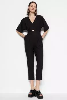 Комбинезон - Черный - Классический крой Trendyol, черный