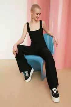 Комбинезон - Черный - Классический крой Trendyol, черный