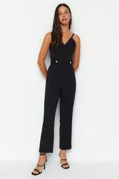 Комбинезон - Черный - Классический крой Trendyol, черный