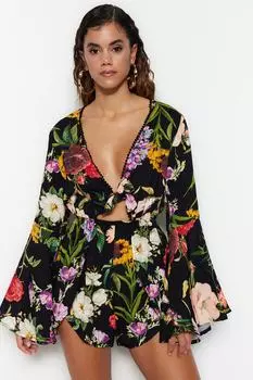 Комбинезон - Черный - Классический крой Trendyol, черный