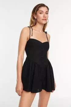 Комбинезон - Черный - Классический крой Trendyol, черный