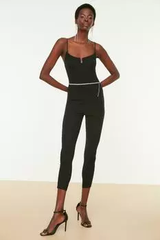 Комбинезон - Черный - Приталенный Trendyol, черный