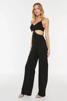 Комбинезон - Черный - Приталенный Trendyol, черный