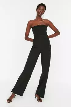 Комбинезон - Черный - Приталенный Trendyol, черный