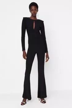 Комбинезон - Черный - Приталенный Trendyol, черный