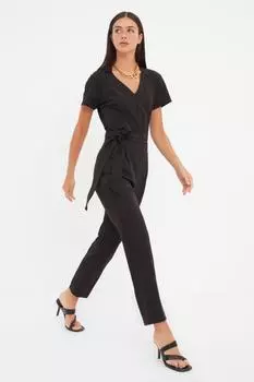 Комбинезон - Черный - Приталенный Trendyol, черный