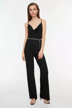 Комбинезон - Черный - Приталенный Trendyol, черный