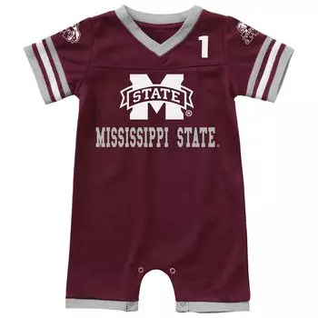 Комбинезон Colosseum Maroon Mississippi State Bulldogs Bumpo Football Logo для новорожденных и младенцев Colosseum